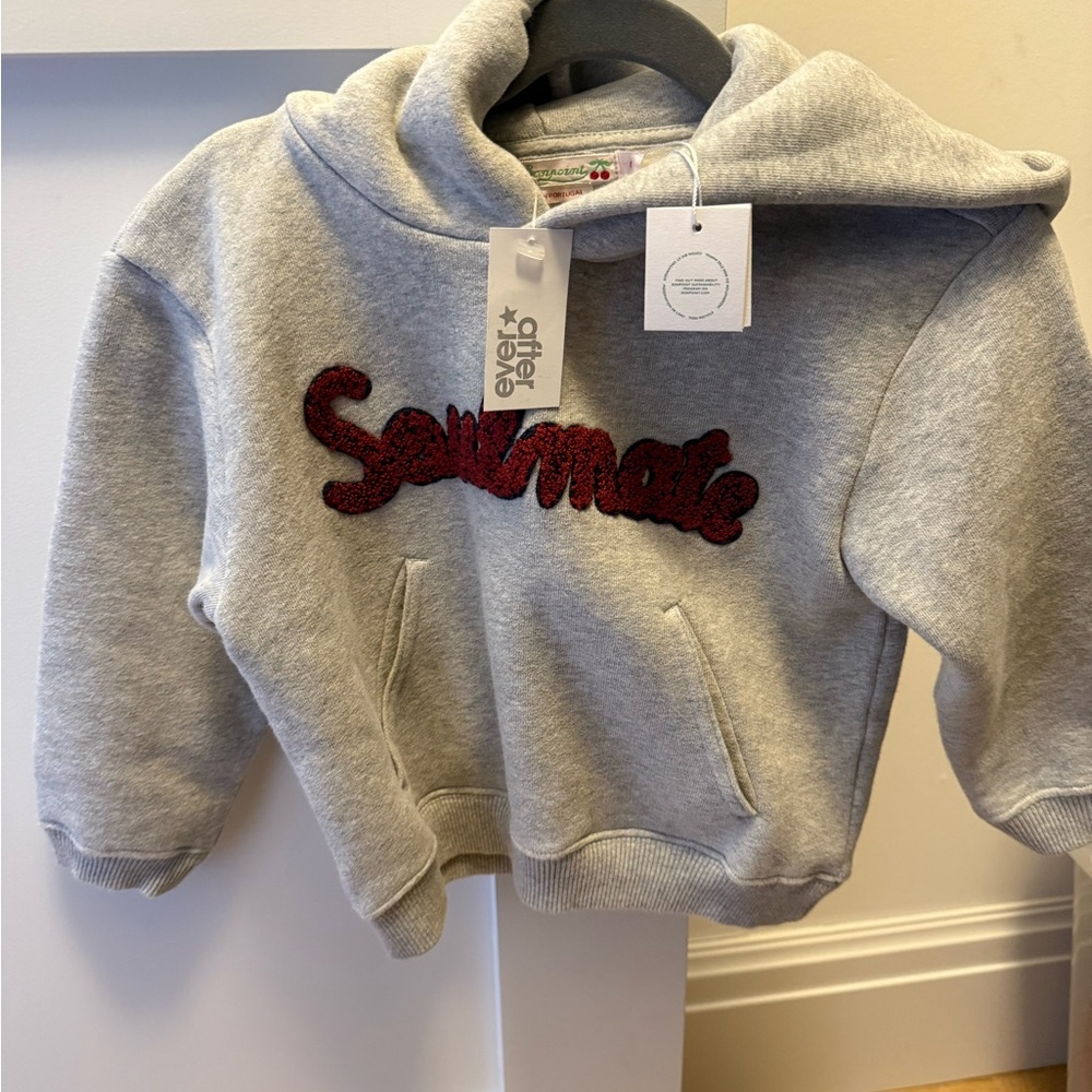 NWT Gray Soulmate Kids Hoodie